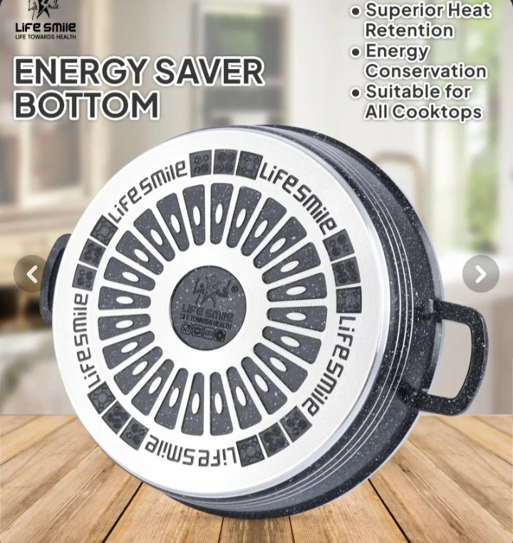 ماهیتابه لایف اسمایل با پوشش گرانیتی سایز 28مدلLIFEP17SHR