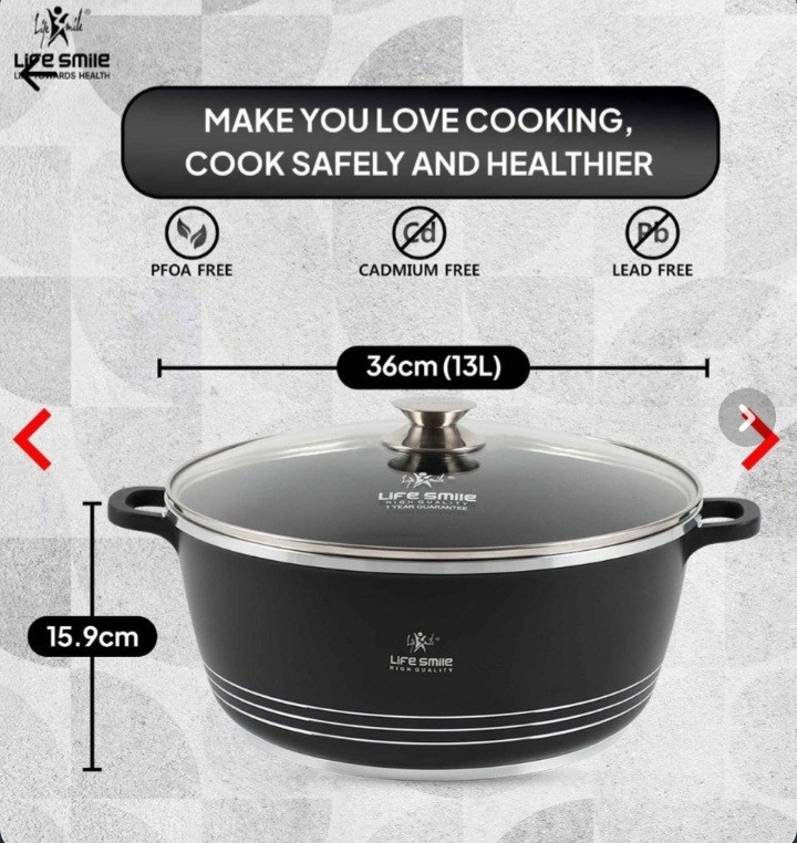 قابلمه لایف اسمایل با پوشش گرانیتی سایز 36مدلLIFEP7SHR