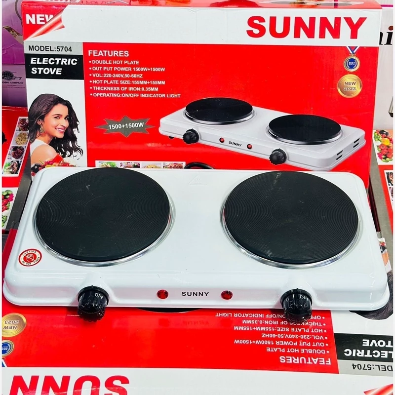 المنت برقی دو صفحه ای چدن سانی sunny 3000wمدل5704