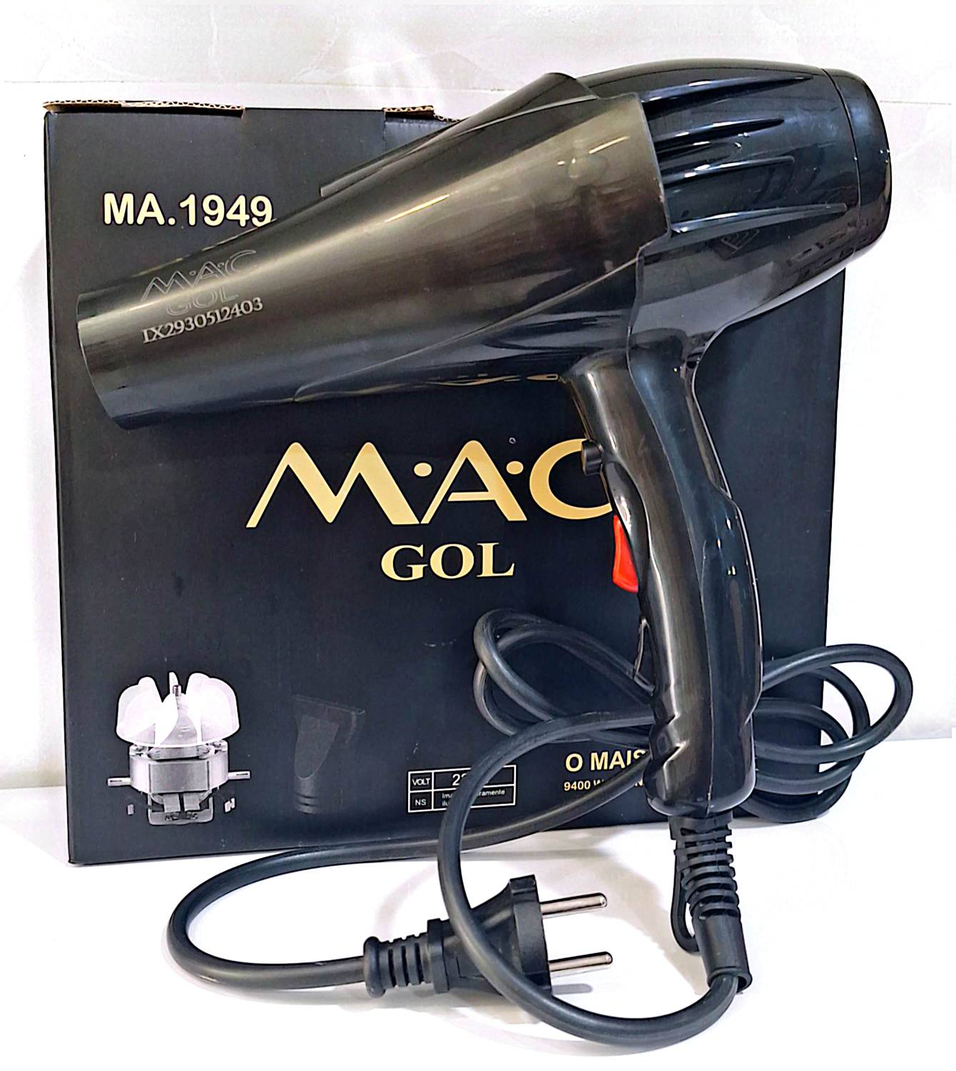 سشوار مک گل 9500 وات مدل 1949 ، سشوار MAC GOL مک گل موتور سنگین ، سشوار مک MAC  مشخصات
