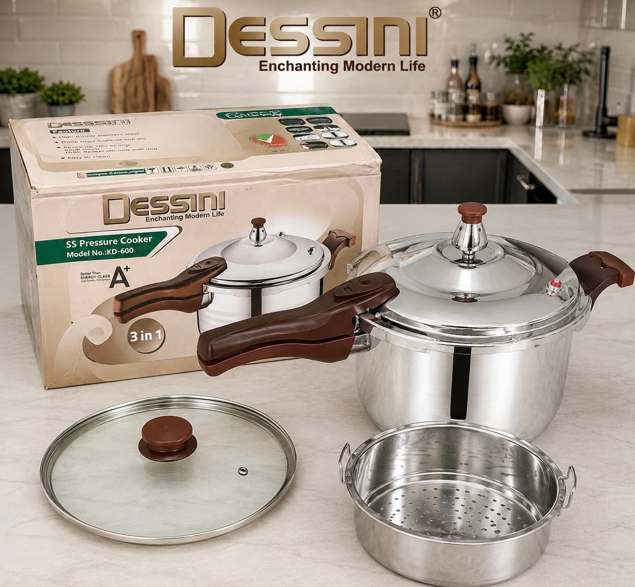 زودپز استیل ۳ کاره دسینی 11 لیتری مدل KD-600-11L | 2026